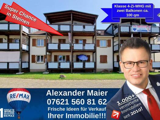 Wohnung zum Kauf 270.000 € 4 Zimmer 100 m² Steinen 79585