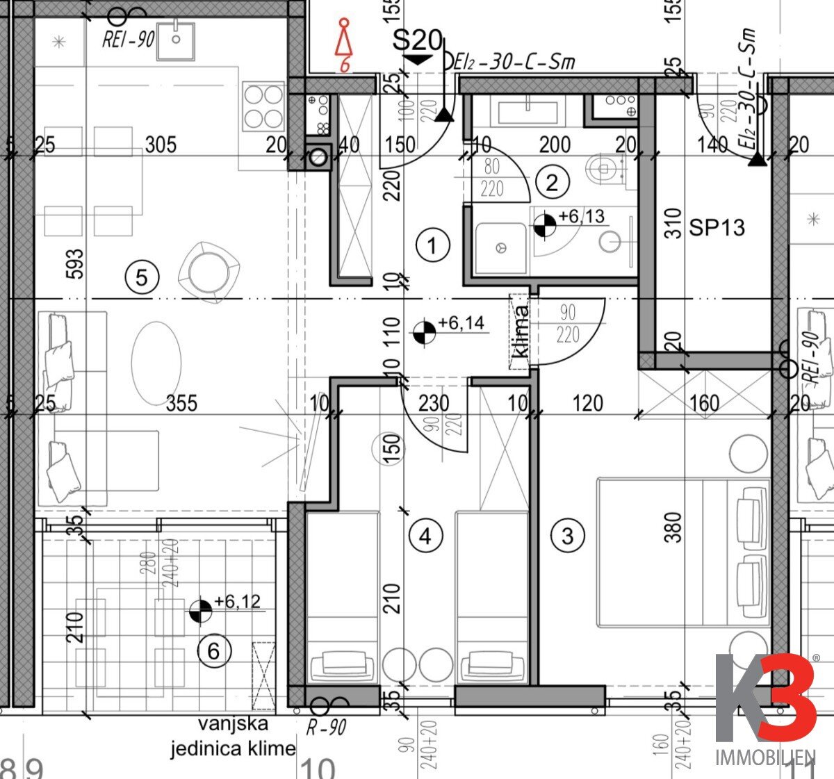 Wohnung zum Kauf 164.880 € 2 Zimmer 56,4 m²<br/>Wohnfläche 2.<br/>Geschoss Pula 52100