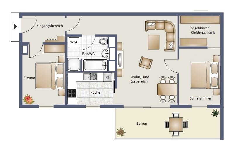 Wohnung zum Kauf provisionsfrei 595.000 € 3 Zimmer 81 m²<br/>Wohnfläche 2.<br/>Geschoss Zur Kalbacher Höhe 17 Kalbach-Riedberg Frankfurt 60438