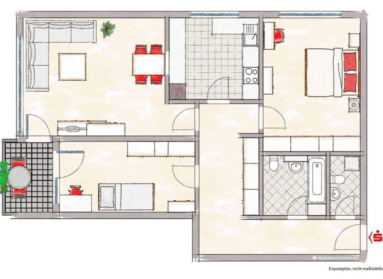 Wohnung zum Kauf 172.500 € 3 Zimmer 86 m² 3. Geschoss Flemingstraße 17 Haan 42781