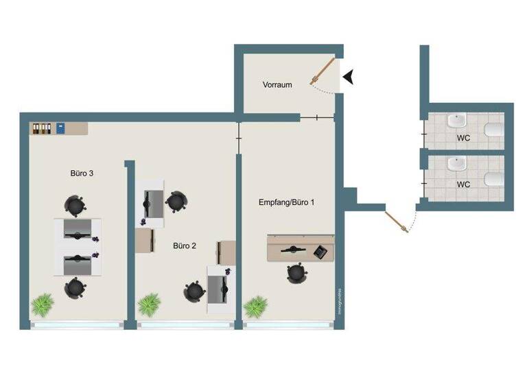 Bürofläche zur Miete 600 € 3 Zimmer Gewerbestraße 1 Gundelfingen 79194