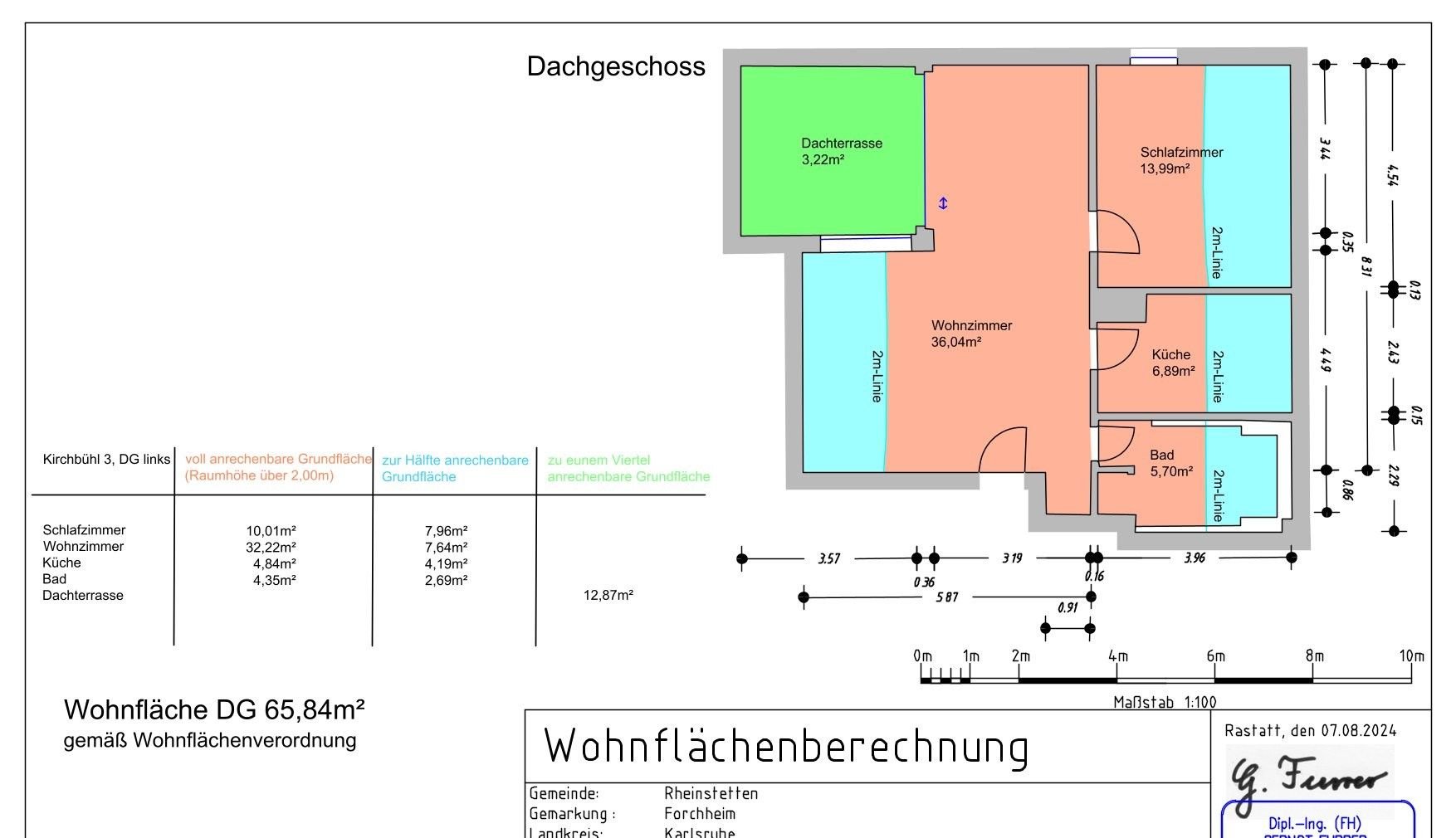 Wohnung zum Kauf 199.000 € 2 Zimmer 65,8 m²<br/>Wohnfläche Forchheim Rheinstetten 76287