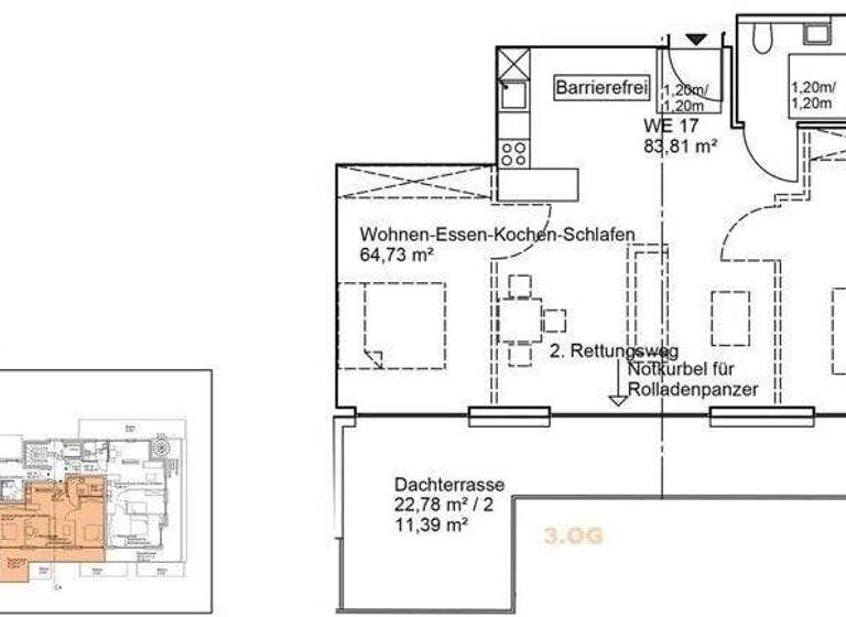Penthouse zum Kauf provisionsfrei 530.400 € 3 Zimmer 83,8 m² Sossenheim Frankfurt 65936