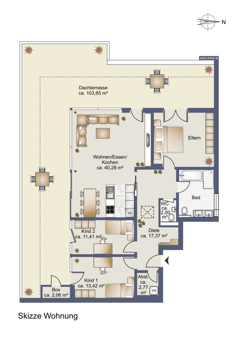 Wohnung zum Kauf 748.000 € 4 Zimmer 115,4 m²<br/>Wohnfläche Feldkirch 6800