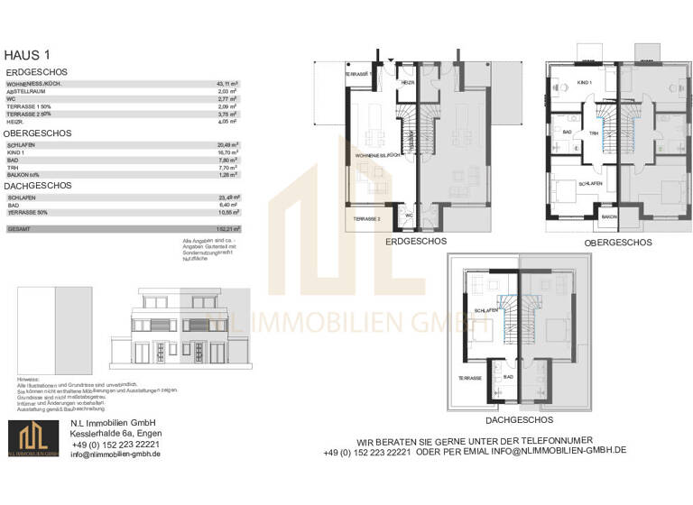 Doppelhaushälfte zum Kauf 599.000 € 4,5 Zimmer 152,2 m² 150 m² Grundstück Neuhausen Engen / Neuhausen 78234