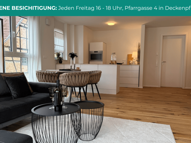 Wohnung zum Kauf - Erstbezug provisionsfrei 579.000 € 4 Zimmer 101,2 m² 1. Geschoss frei ab sofort Pfarrgasse 4 Deckenpfronn 75392