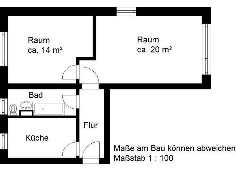 Wohnung zur Miete 316 € 2 Zimmer 48,5 m² 5. Geschoss Seebener Str. 108 Trotha Halle (Saale) 06118