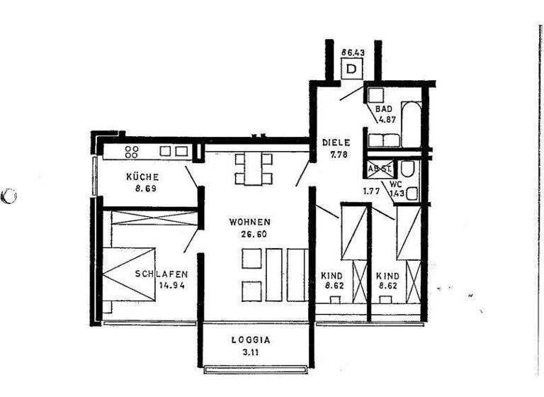 Wohnung zum Kauf 230.000 € 3 Zimmer 86,4 m² 7. Geschoss Ludwigsfeld Neu-Ulm 89231