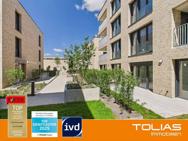 Wohnung zur Miete - Erstbezug 1.200 € 2 Zimmer 60,5 m² 2. Geschoss frei ab sofort Ost Sindelfingen 71065