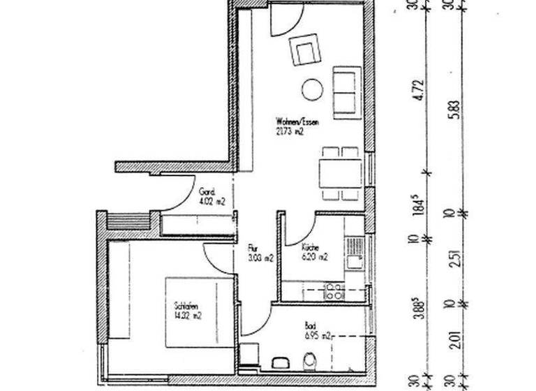 Wohnung zum Kauf provisionsfrei 299.500 € 2 Zimmer 59,2 m² 2. Geschoss Im Sohlen 4 Überlingen 88662