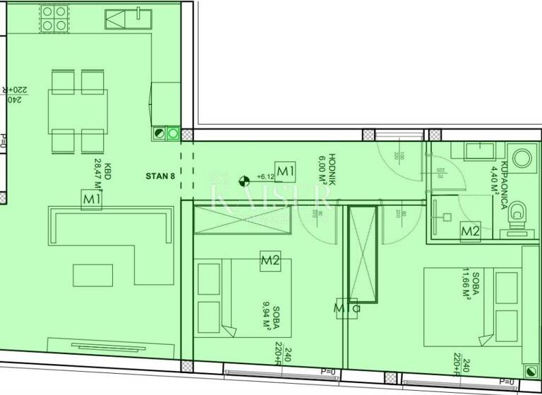 Wohnung zum Kauf 395.000 € 3 Zimmer 86 m² 2. Geschoss Sveti Petar na Moru, Sveti Filip I Jakov Sveti Filip i Jakov