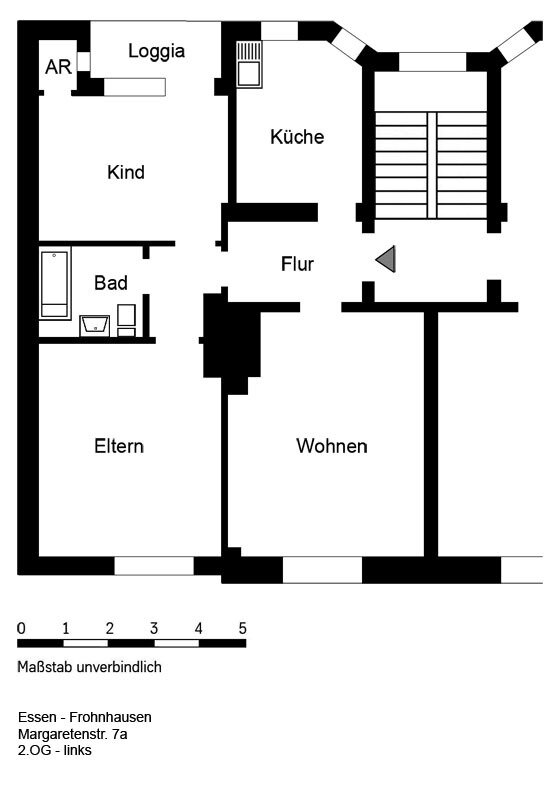 Wohnung zur Miete 699 € 3 Zimmer 63,9 m²<br/>Wohnfläche 2.<br/>Geschoss 16.03.2025<br/>Verfügbarkeit Margaretenstr. 7a Frohnhausen Essen 45145