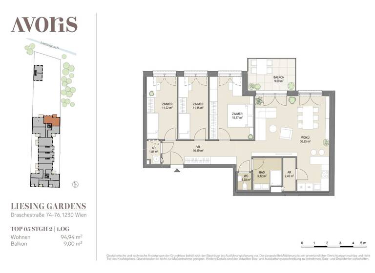 Wohnung zum Kauf - Erstbezug provisionsfrei 619.000 € 4 Zimmer 94,9 m² 1. Geschoss Wien 1230