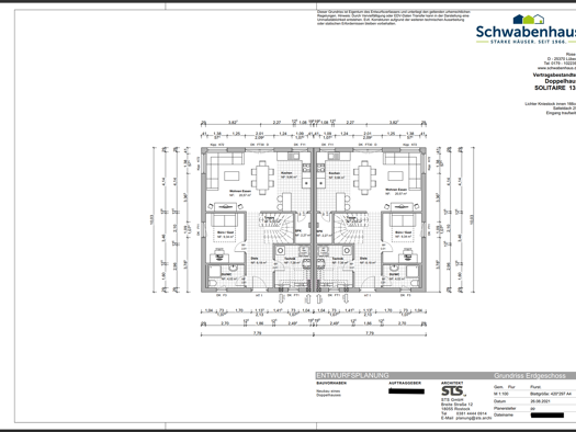 Doppelhaushälfte zum Kauf provisionsfrei 655.430 € 5 Zimmer 135 m² 445 m² Grundstück Bargfeld-Stegen 23863