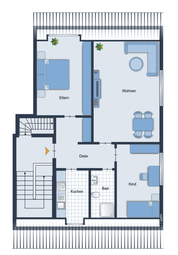 Wohnung zur Miete 465 € 2 Zimmer 49 m²<br/>Wohnfläche 3.<br/>Geschoss ab sofort<br/>Verfügbarkeit Leostraße 15 Frintrop Essen 45359