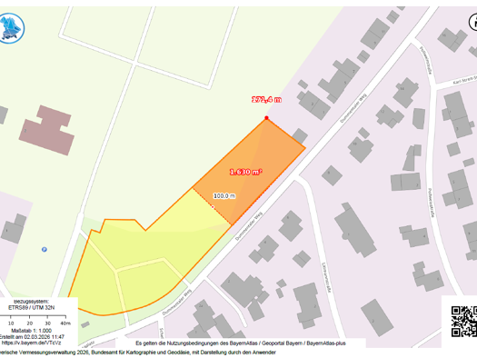 Grundstück zum Kauf provisionsfrei 1.600 m² Grundstück frei ab sofort Dummentaler Weg Bad Kissingen 97688