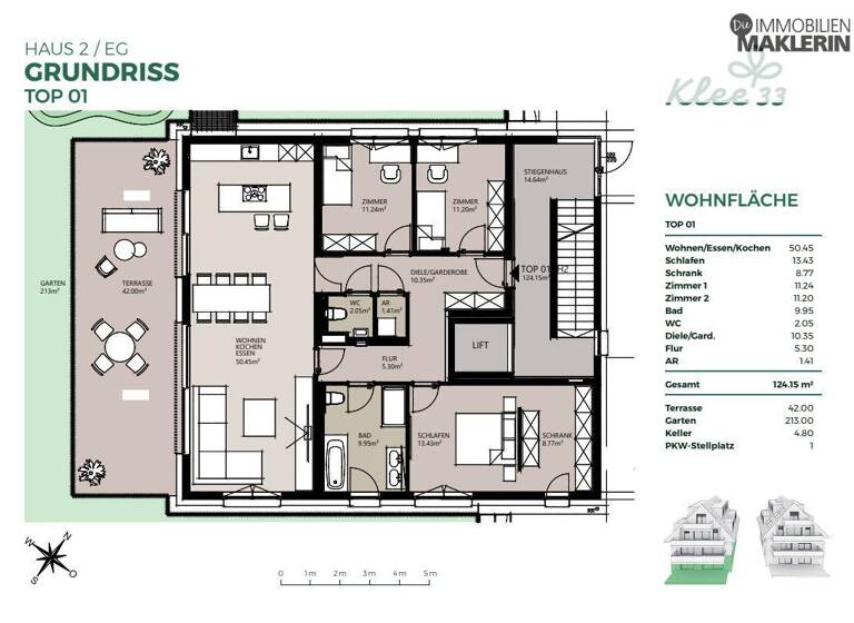 Wohnung zum Kauf 1.456.100 € 5,5 Zimmer 124,3 m² Knabenseminarstraße 33 Urfahr Linz 4040