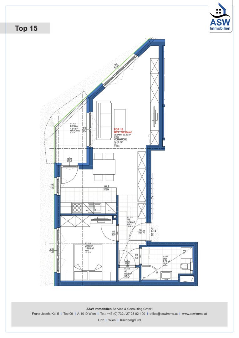 Wohnung zur Miete 700 € 2 Zimmer 54 m²<br/>Wohnfläche 2.<br/>Geschoss 01.03.2025<br/>Verfügbarkeit Adolf-Czettel-Gasse Wien 1160