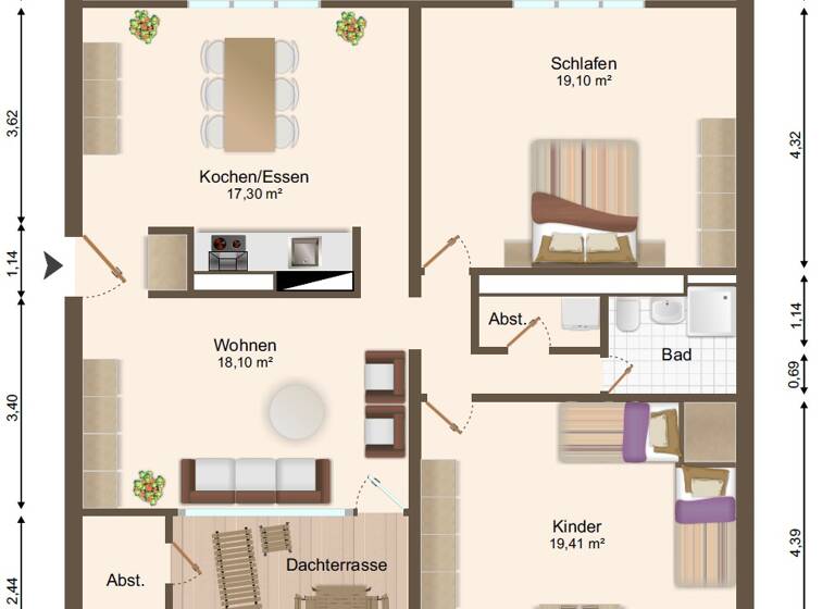 Wohnung zum Kauf 145.000 € 3 Zimmer 83,5 m²<br/>Wohnfläche Queis Landsberg 06188