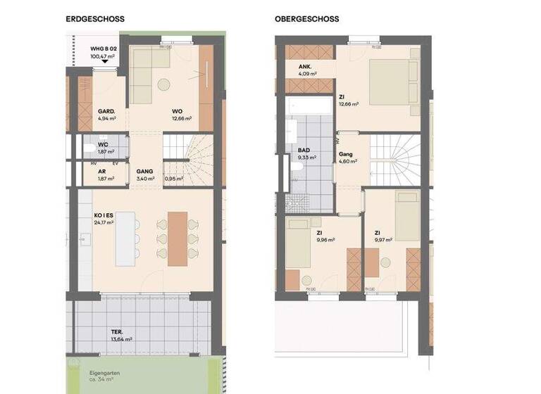 Reihenmittelhaus zum Kauf - Erstbezug provisionsfrei 660.000 € 4 Zimmer 101,3 m² E-Werkstraße 7 Schlins 6824
