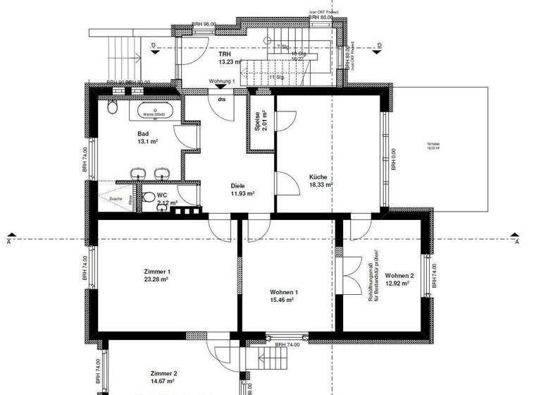 Wohnung zur Miete 2.275 € 4 Zimmer 123 m² EG frei ab sofort Falkensee 14612