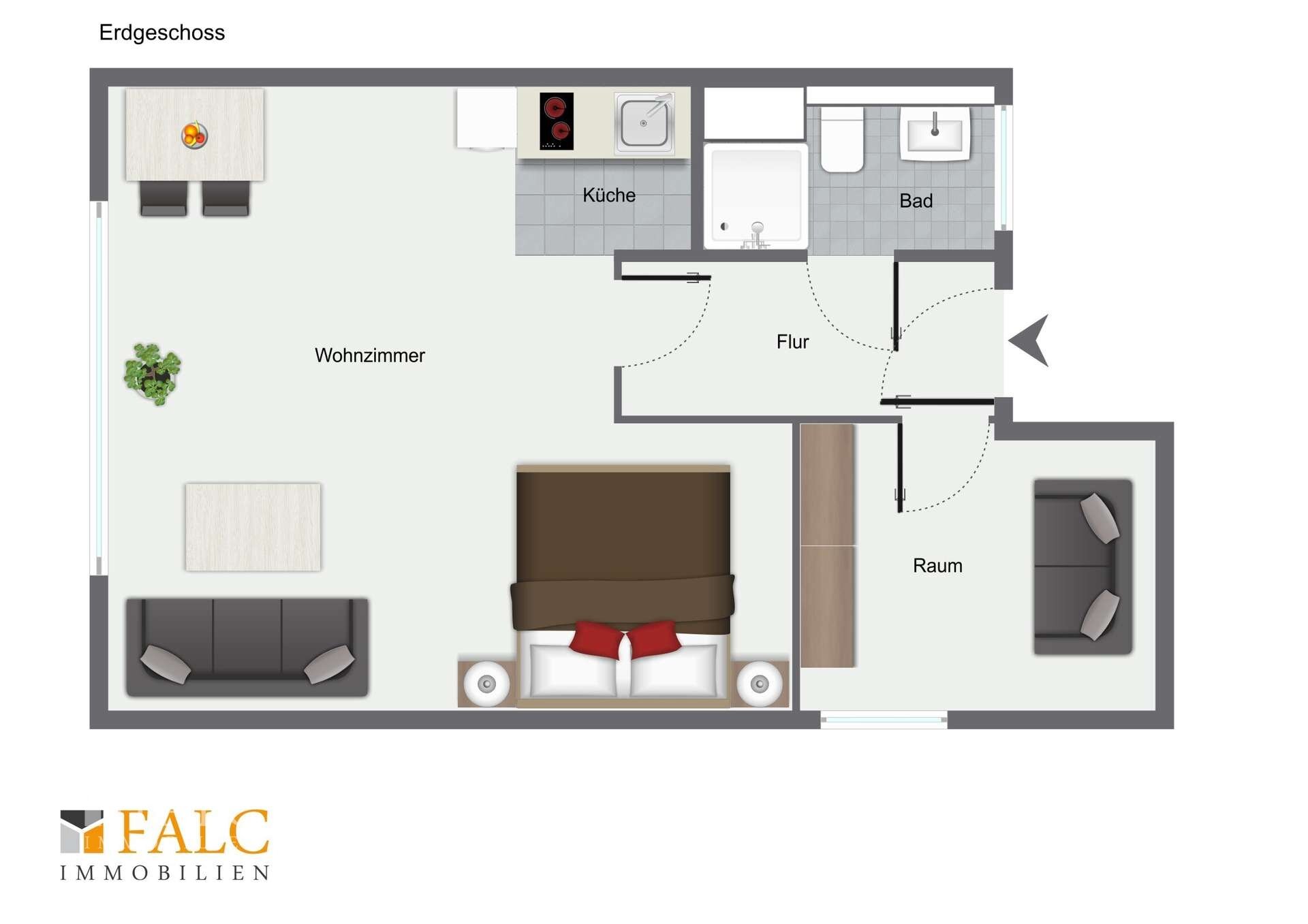 Wohnung zum Kauf 96.000 € 1 Zimmer 36 m²<br/>Wohnfläche Meerkamp Oldenburg 26133