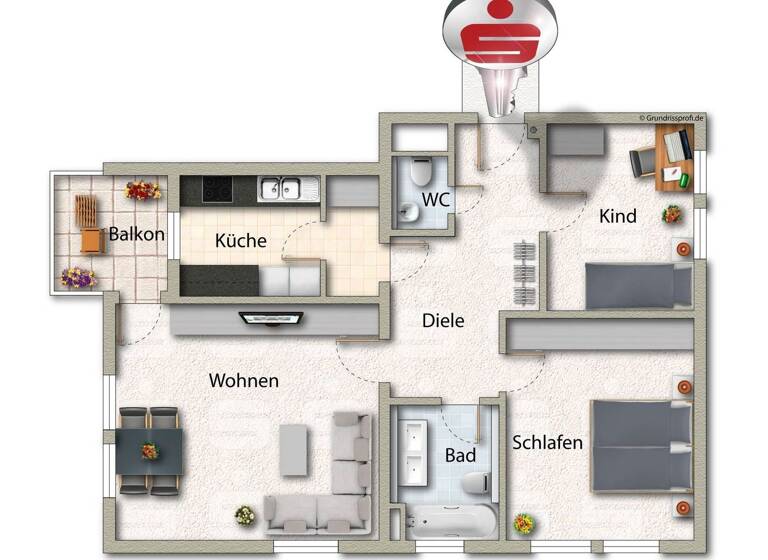 Wohnung zum Kauf 215.000 € 3 Zimmer 72 m² Eislingen 73054