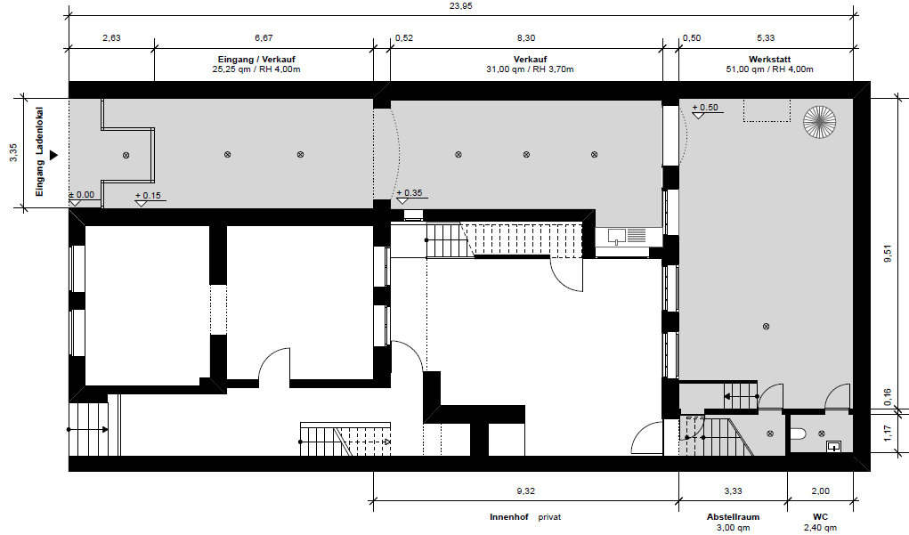 Laden zur Miete provisionsfrei 8,78 € 148 m²<br/>Verkaufsfläche Laurentiusstr. 19 Stadtmitte Bergisch Gladbach 51465