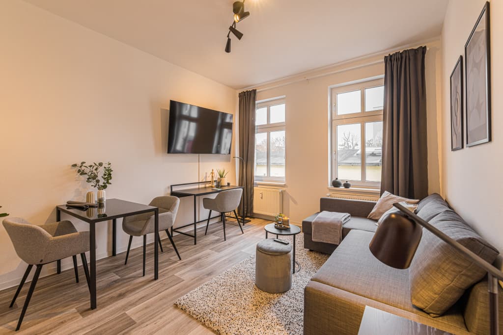 Wohnung zur Miete Wohnen auf Zeit 1.350 € 2 Zimmer 50,4 m²<br/>Wohnfläche 02.02.2025<br/>Verfügbarkeit Alt Fermersleben Alt Fermersleben Magdeburg 39122