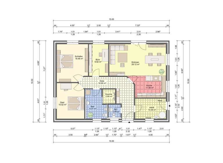 Bungalow zum Kauf 398.880 € 4,5 Zimmer 130 m² 800 m² Grundstück Beldorf 25557