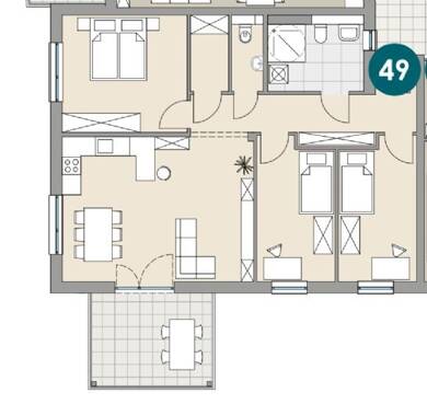 Wohnung zum Kauf - Neubau provisionsfrei 450.000 € 4 Zimmer 95,3 m² 1. Geschoss Unterer Kirschbaumweg 8 Rain Rain 86641