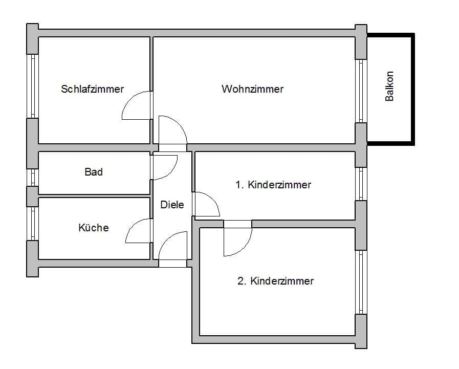 Wohnung zur Miete 475 € 4 Zimmer 76 m²<br/>Wohnfläche 3.<br/>Geschoss ab sofort<br/>Verfügbarkeit Brunnenstraße 18 a Bad Düben Bad Düben 04849