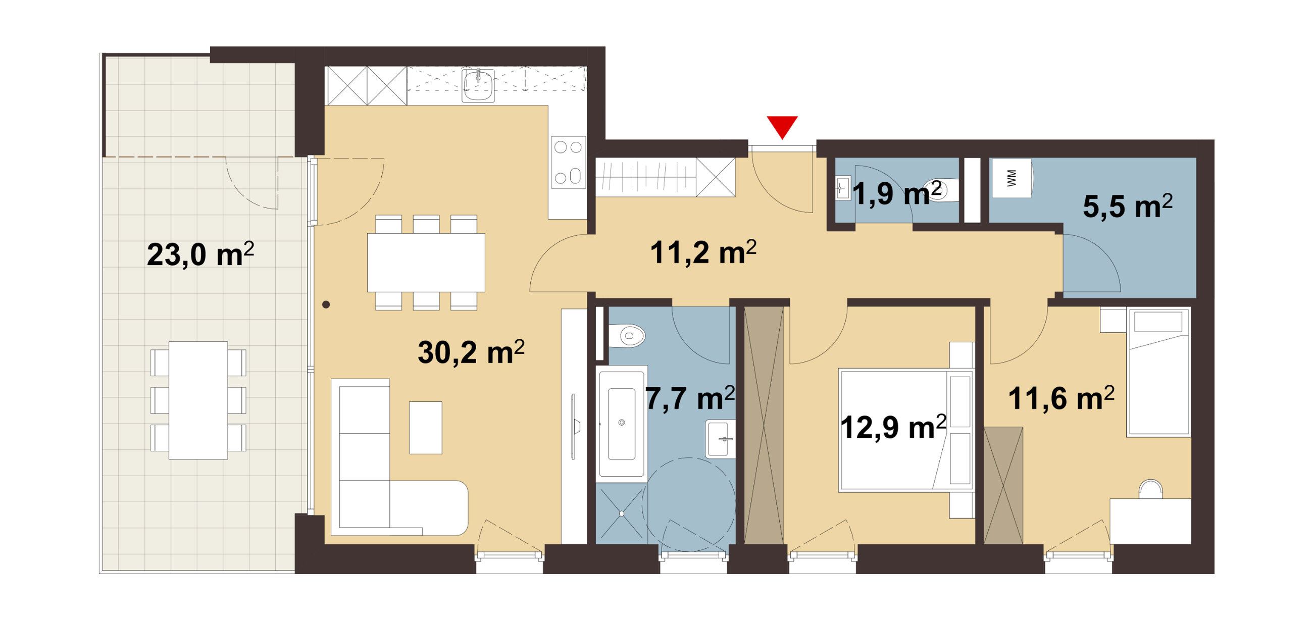 Terrassenwohnung zum Kauf 716.000 € 3 Zimmer 81 m²<br/>Wohnfläche Ankergasse 18a Hard 6971