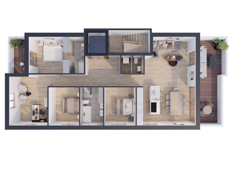 Penthouse zum Kauf 1.162.000 € 6 Zimmer 132,1 m² Göfis 68911