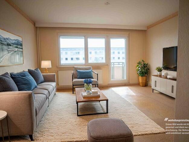 Wohnung zur Miete 410 € 3 Zimmer 64,6 m² 4. Geschoss Georg-Dreke-Ring 9 Prenzlau Prenzlau 17291