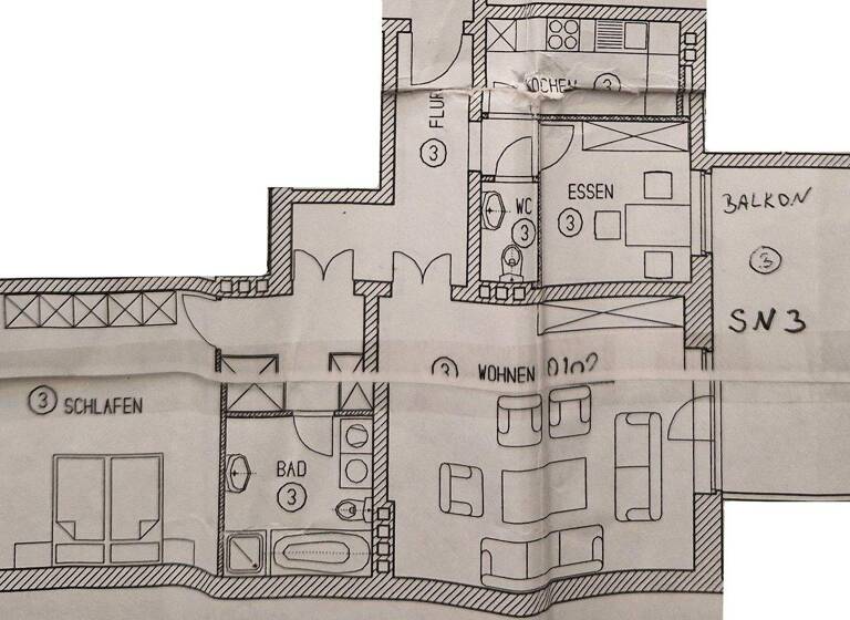 Wohnung zur Miete 1.050 € 2,5 Zimmer 101,8 m² frei ab 01.03.2026 Lafontainestraße 3 Giebichenstein Halle (Saale) 06114