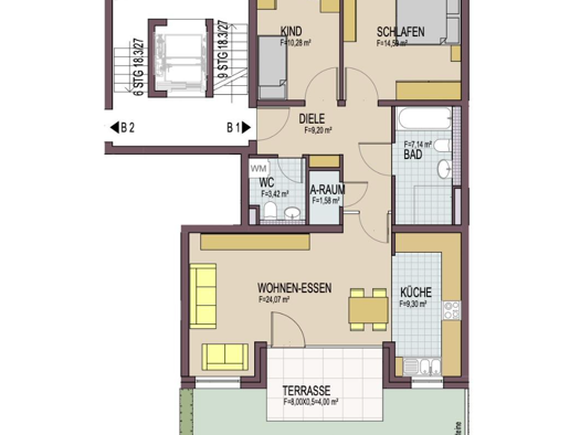 Terrassenwohnung zum Kauf 590.000 € 3 Zimmer 83,6 m² Freiburg im Breisgau 79117