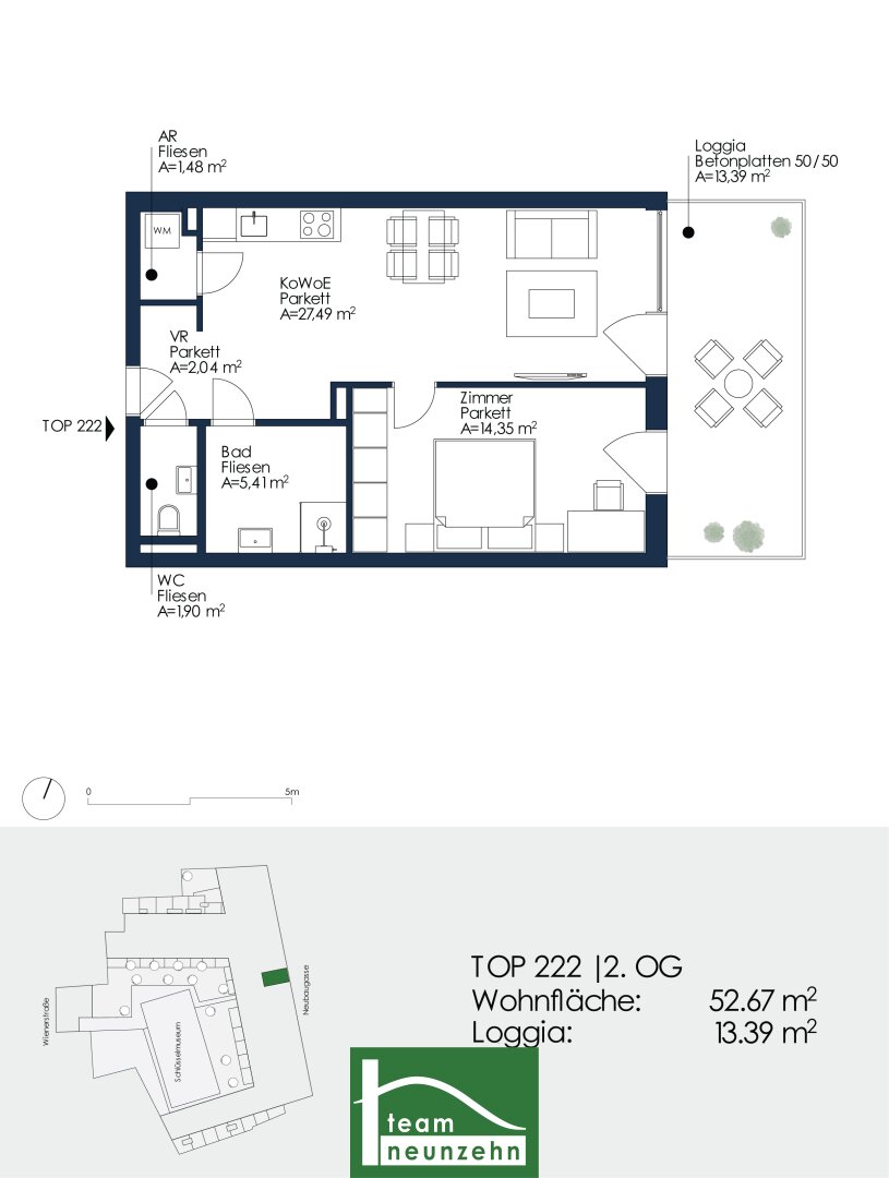 Wohnung zur Miete 666 € 2 Zimmer 52,7 m²<br/>Wohnfläche 2.<br/>Geschoss Neubaugasse 43 Lend Graz 8020