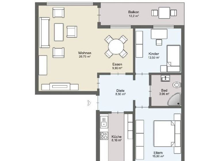 Wohnung zum Kauf 276.000 € 3,5 Zimmer 87 m² 4. Geschoss Robert Bosch Straße 4 Hemsbach 69502