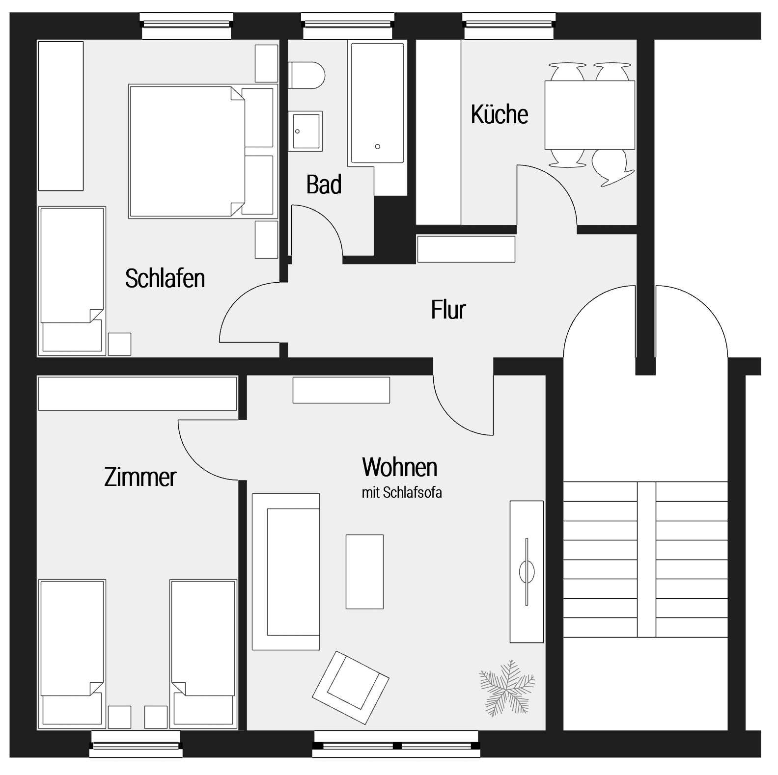 Wohnung zur Miete 625 € 3 Zimmer 65,9 m²<br/>Wohnfläche EG<br/>Geschoss Karl-Liebknecht-Straße 4 Hagenwerder Görlitz 02827