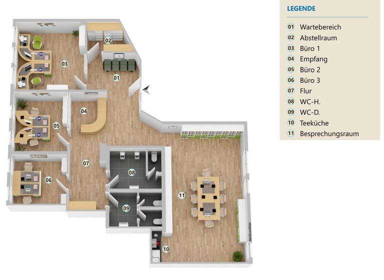 Bürofläche zur Miete 1.600 € 158 m² Bürofläche Schillerplatz 6 Gifhorn 38518