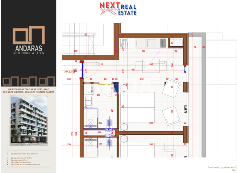 Studio zum Kauf 68.820 € 1 Zimmer 33,1 m² 2. Geschoss Sarande Saranda 9701