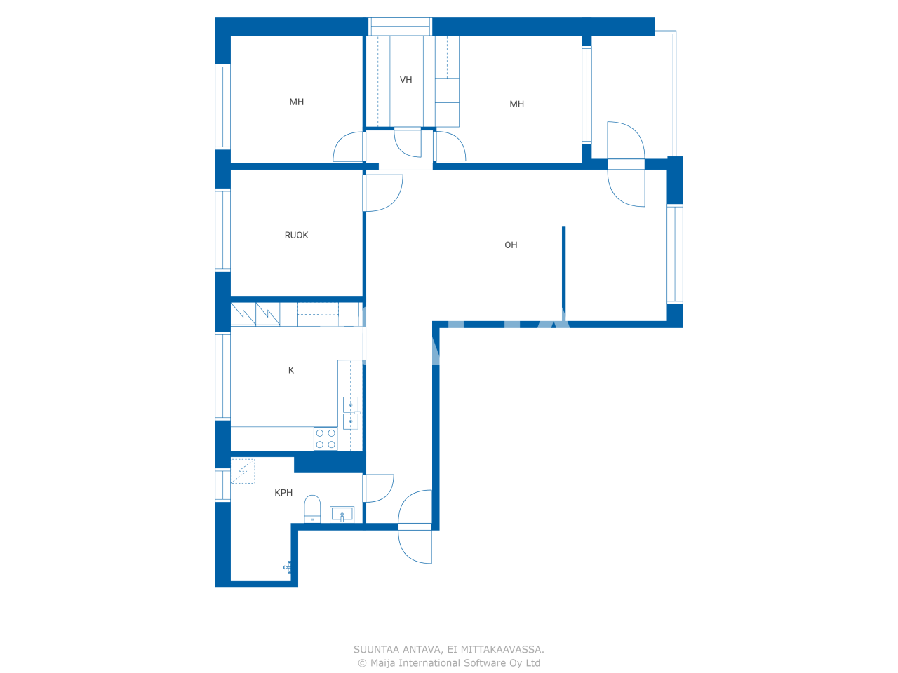 Studio zum Kauf 239.000 € 4 Zimmer 94 m²<br/>Wohnfläche 6.<br/>Geschoss Jahtilähteenkatu 8 Turku 20320