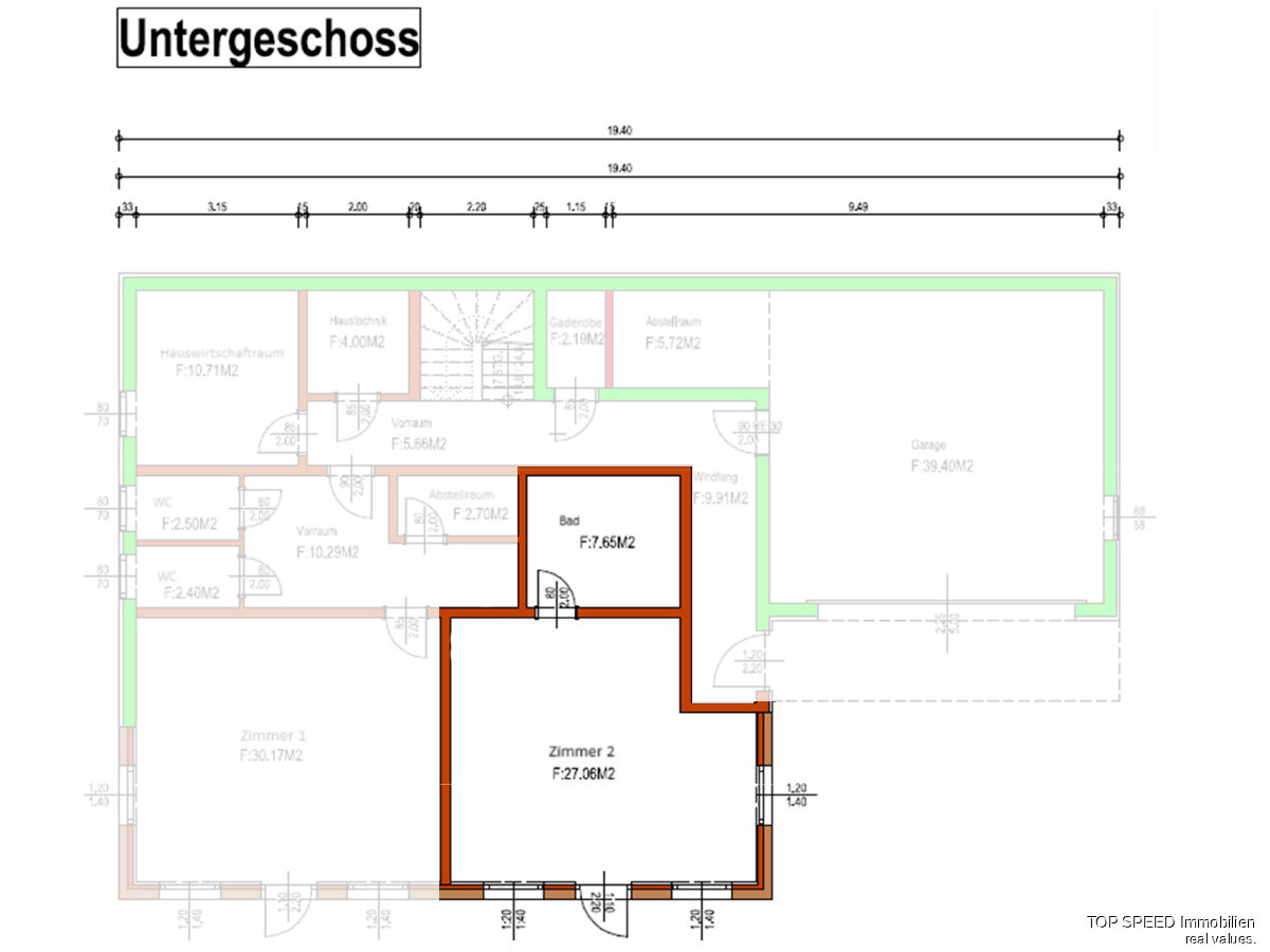 Wohnung zur Miete 800 € 1 Zimmer 34,7 m²<br/>Wohnfläche Haus 8967