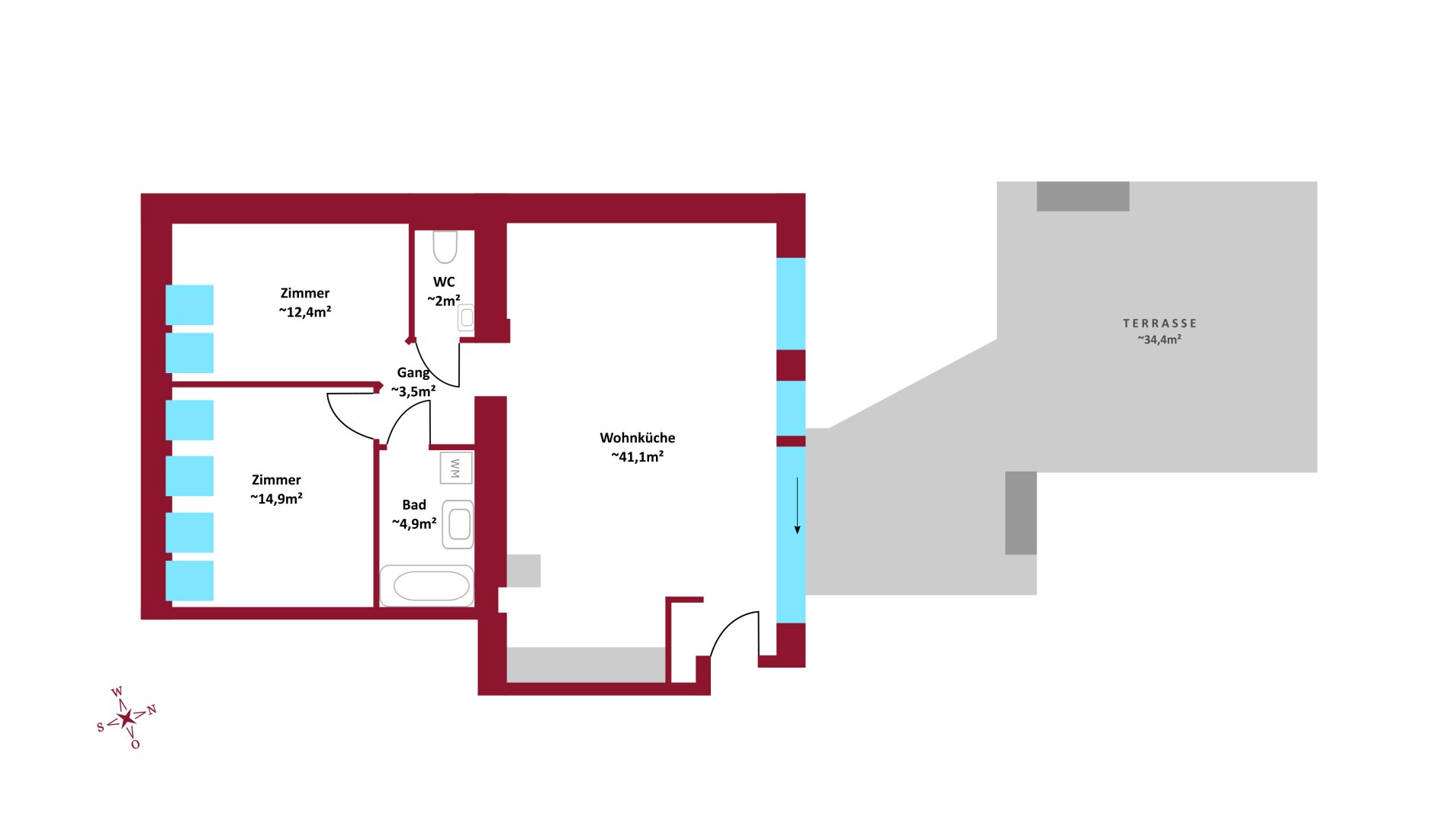 Wohnung zum Kauf 499.000 € 3 Zimmer 78,8 m²<br/>Wohnfläche Wien 1100