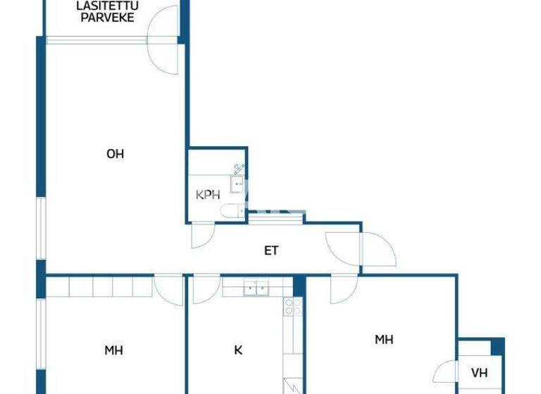 Studio zum Kauf 79.000 € 3 Zimmer 76 m² 3. Geschoss Tornihaukantie 10-12 Oulu 90250