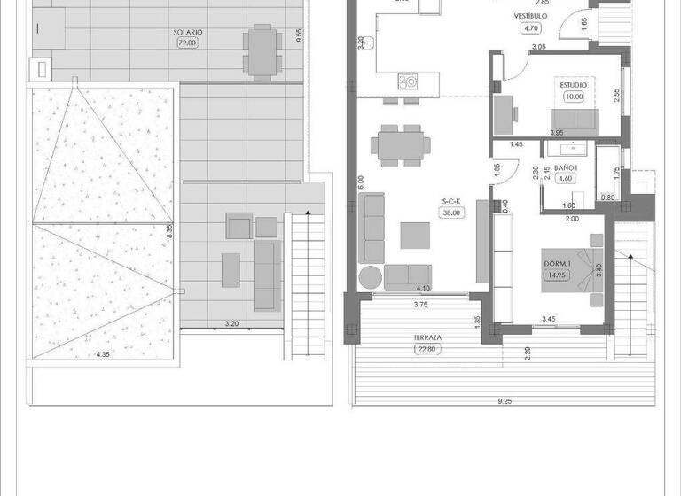 Doppelhaushälfte zum Kauf 519.000 € 3 Zimmer 105 m² 450 m² Grundstück Algorfa 03169