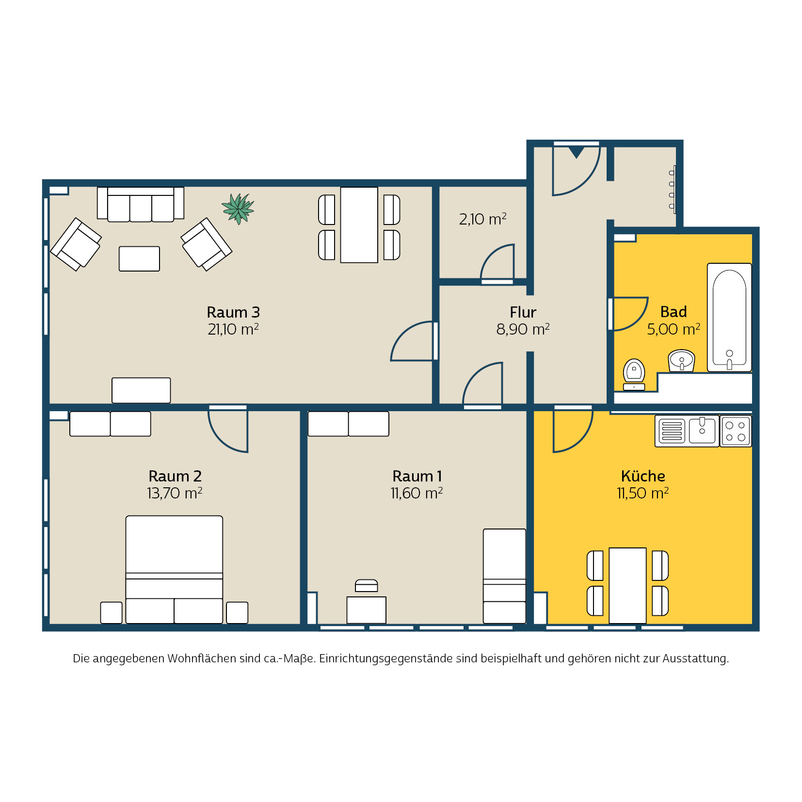 Wohnung zur Miete 761 € 3 Zimmer 73,7 m²<br/>Wohnfläche 7.<br/>Geschoss Gerberstr. 16 Zentrum - Nord Leipzig 04105