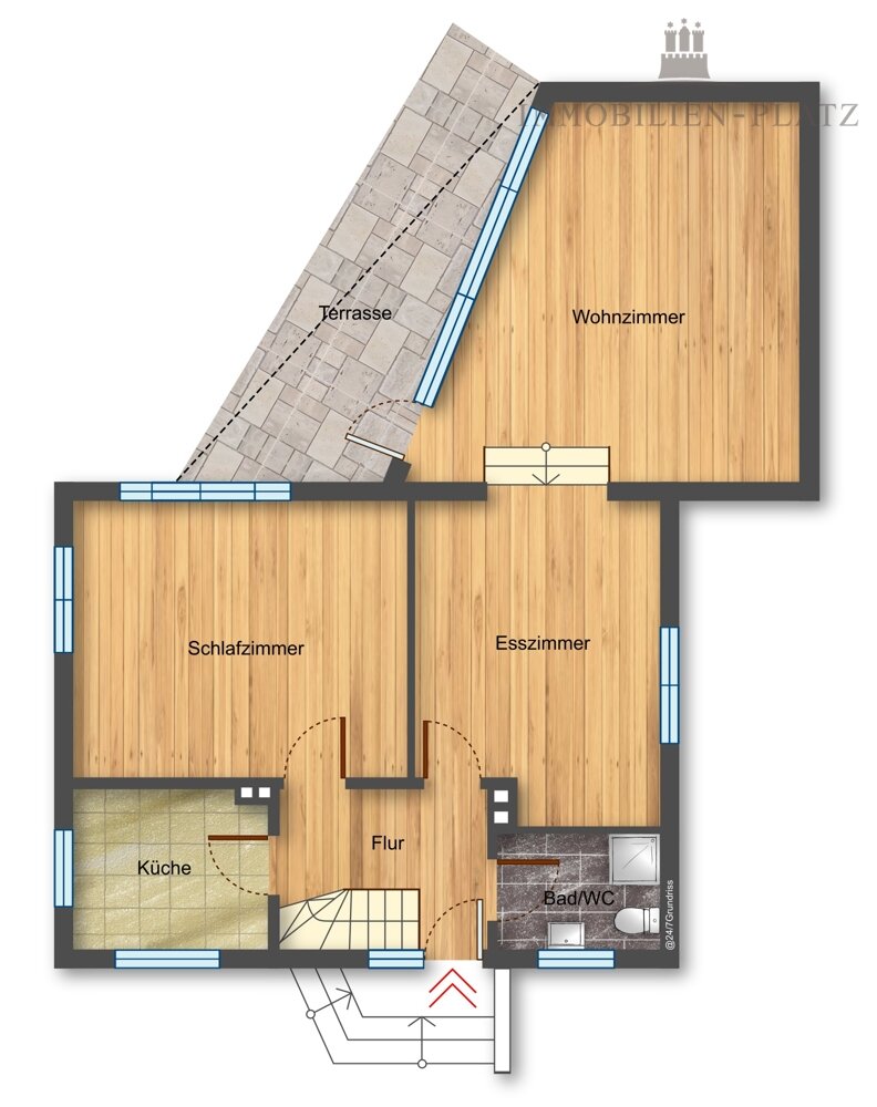 Einfamilienhaus zum Kauf 329.000 € 3 Zimmer 76,6 m²<br/>Wohnfläche 544 m²<br/>Grundstück Am Reesenbüttel Ahrensburg 22926