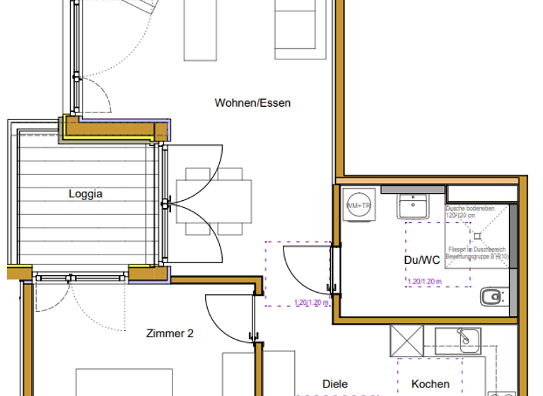 Wohnung zur Miete 730 € 2 Zimmer 67 m² 1. Geschoss Tiengen Waldshut-Tiengen 79761